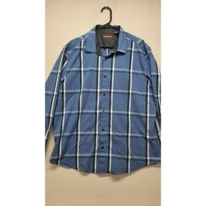 Axist Button Up Shirt Men's XXL Sleeve Purple Striped Casual Cotton